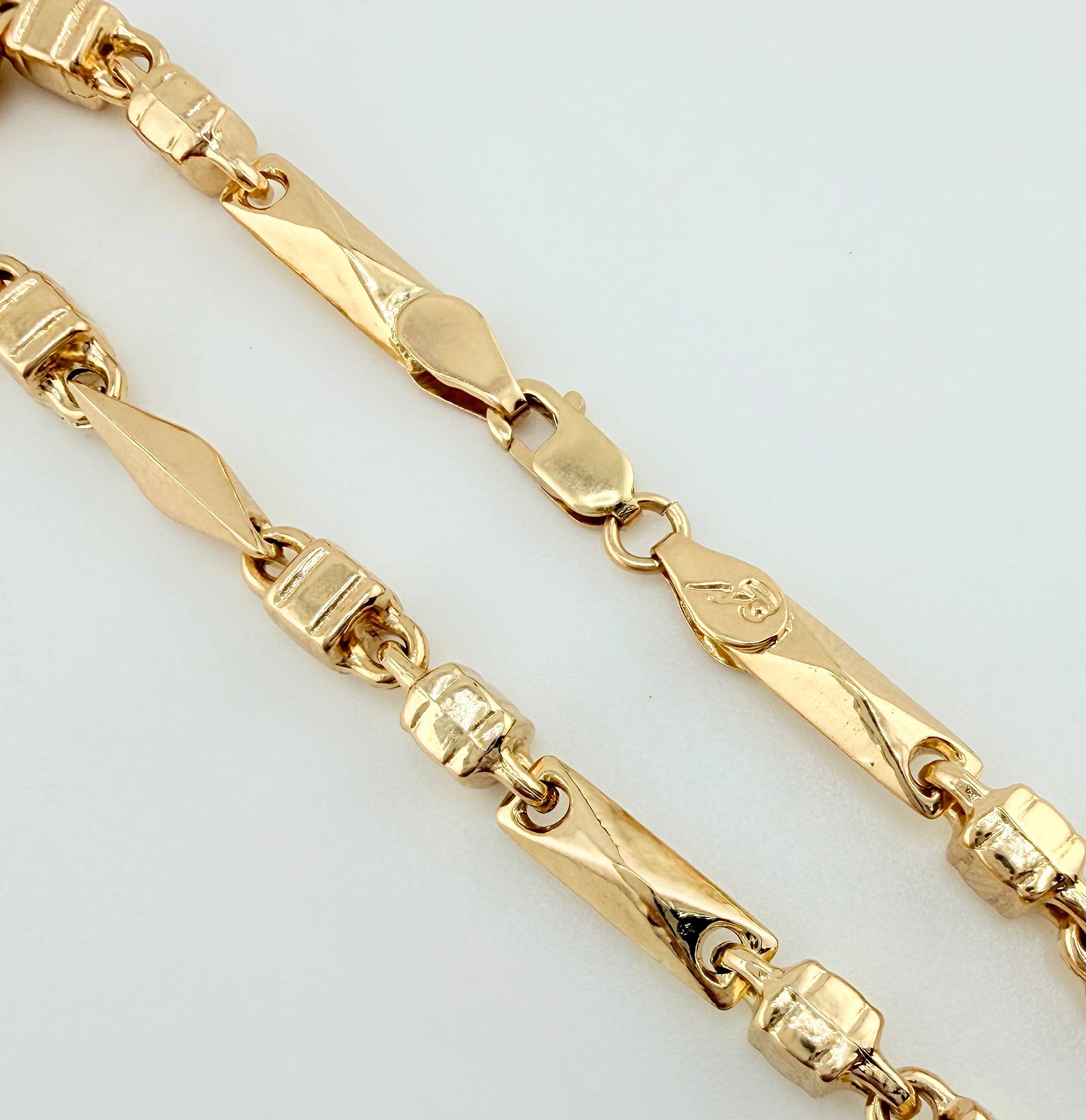 Pulso Rustico Español 6.9gr / 8 3/4 in / 3.7mm Oro Amarillo 18K