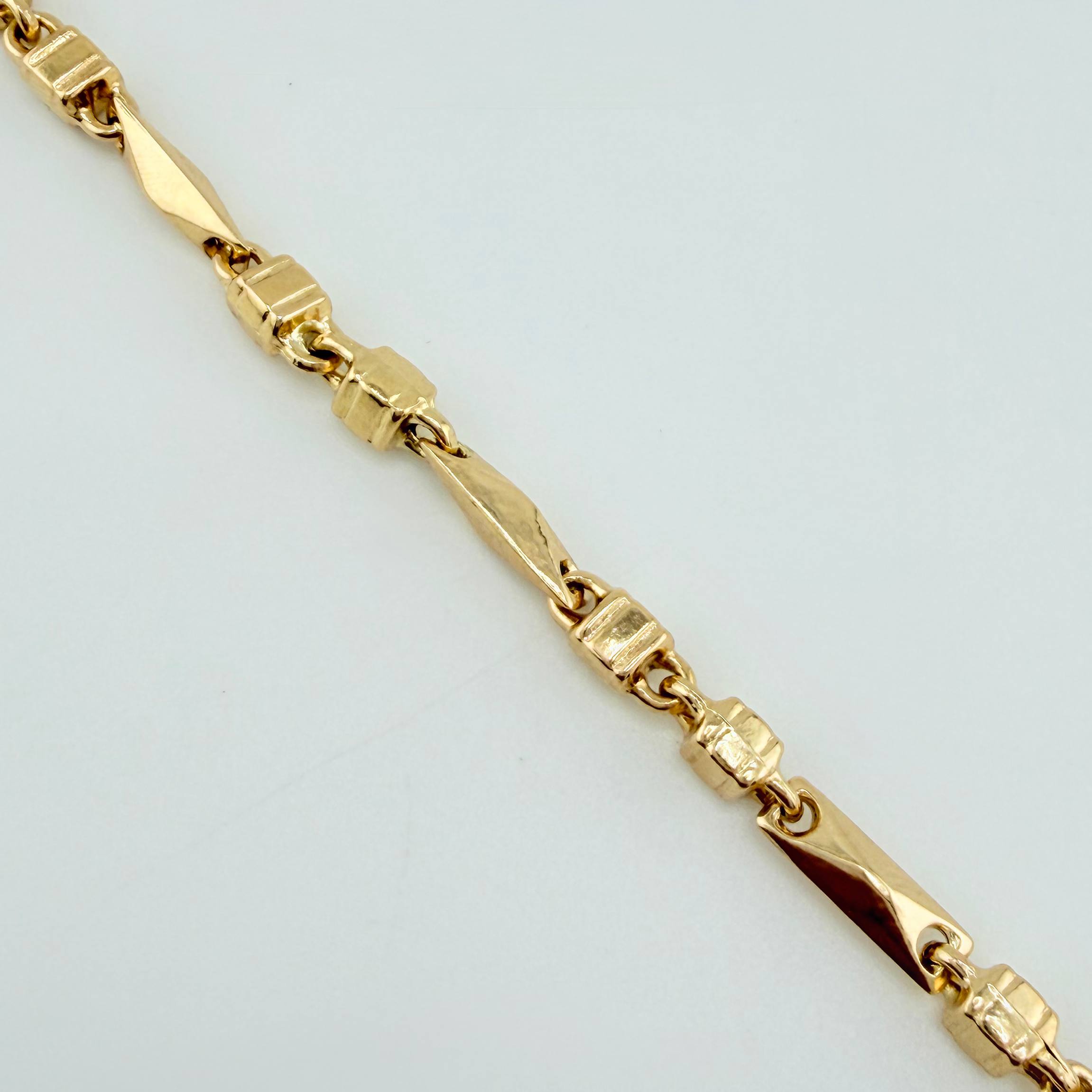 Pulso Rustico Español 6.5gr / 8 in / 3.8mm Oro Amarillo 18K *