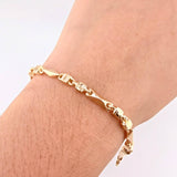 Pulso Rustico Español 5.65gr / 7 1/4 in / 3.7mm Oro Amarillo 18K