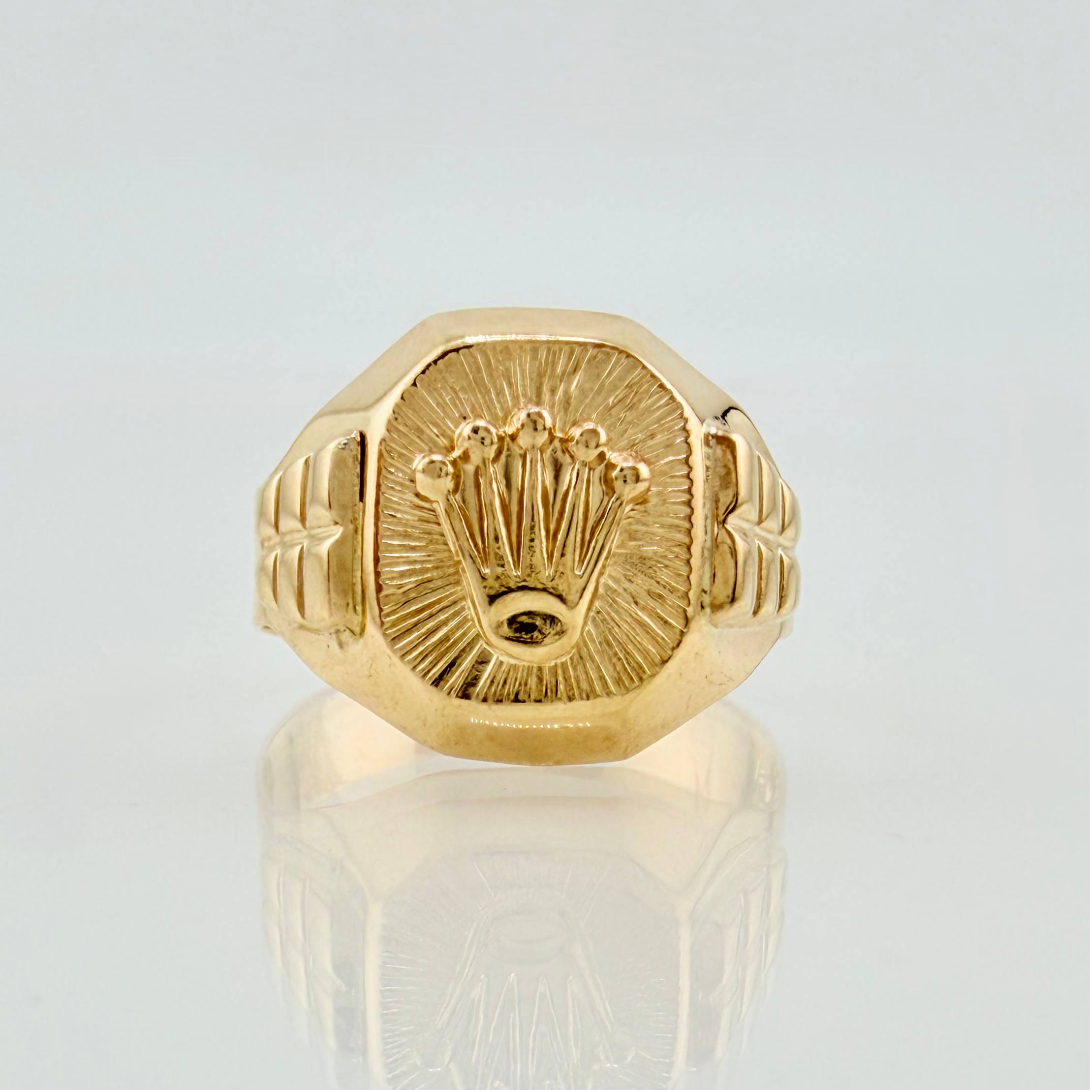 Anillo Corona Rx 4.25gr / T10 1/4 / Oro Amarillo 18K *