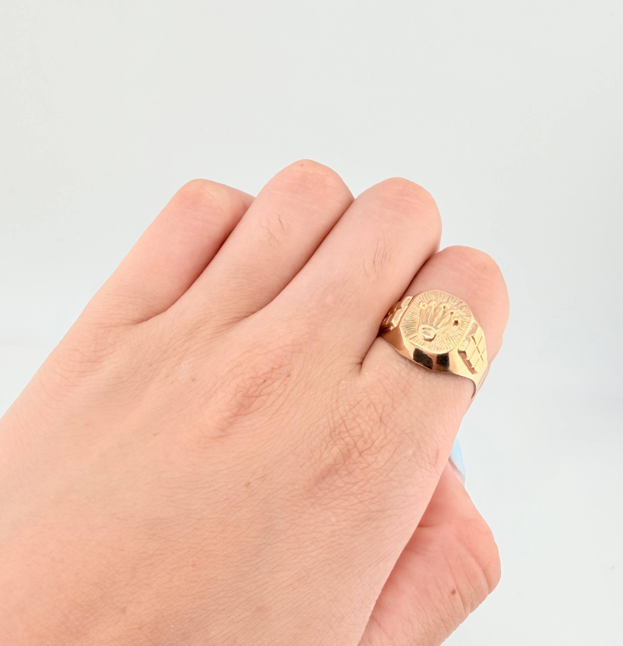 Anillo Corona Rx 4.25gr / T10 1/4 / Oro Amarillo 18K *