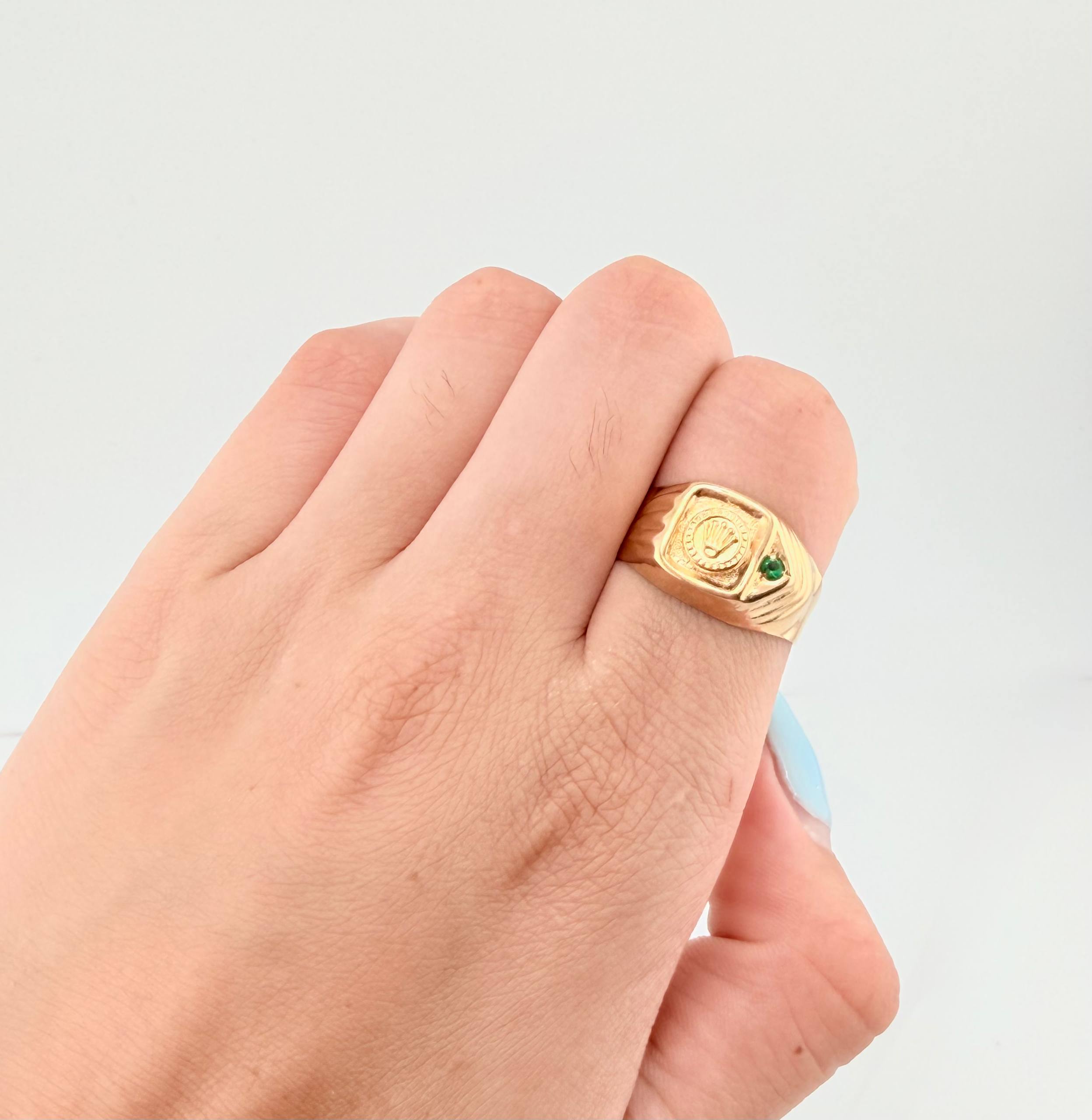 Crown Side Spark Ring 3.1gr / T7 3/4 / Yellow Gold 18K *
