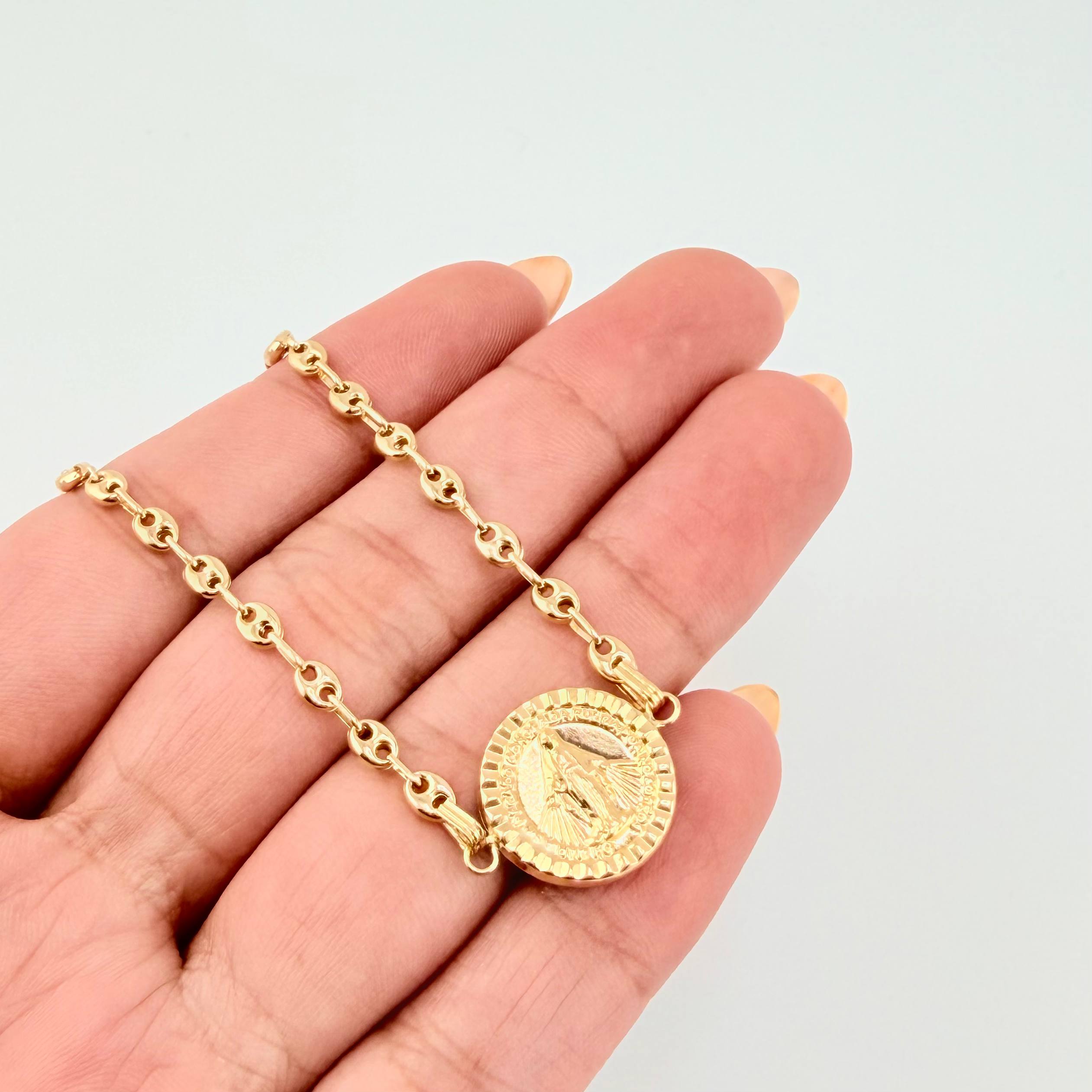 Pulso GC Herraje Virgen Milagrosa 2.95gr / 7 in / 3.2mm Oro Amarillo 18K *