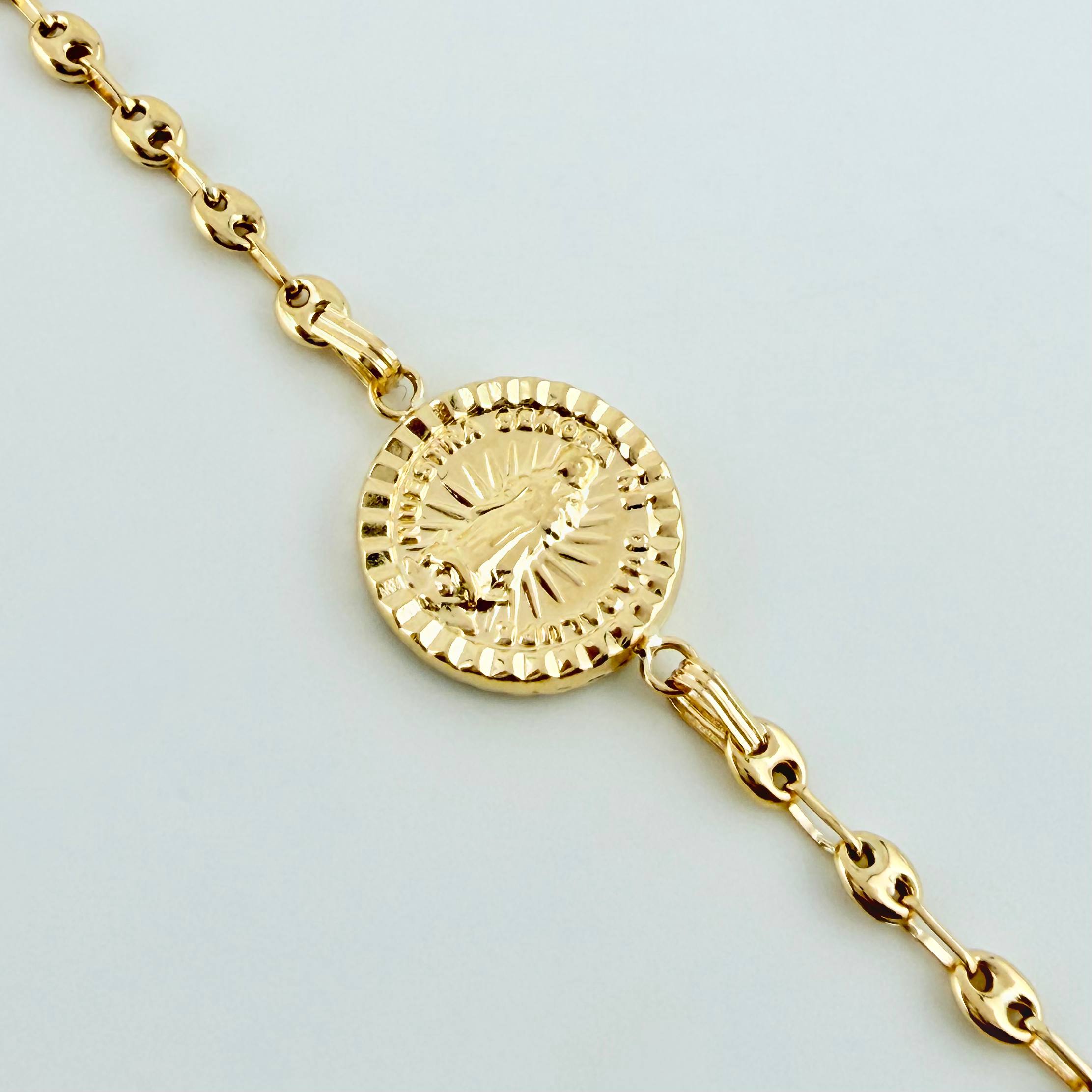 Pulso GC Herraje Virgen De Guadalupe 3.1gr / 7 in / 3.2mm Oro Amarillo 18K *