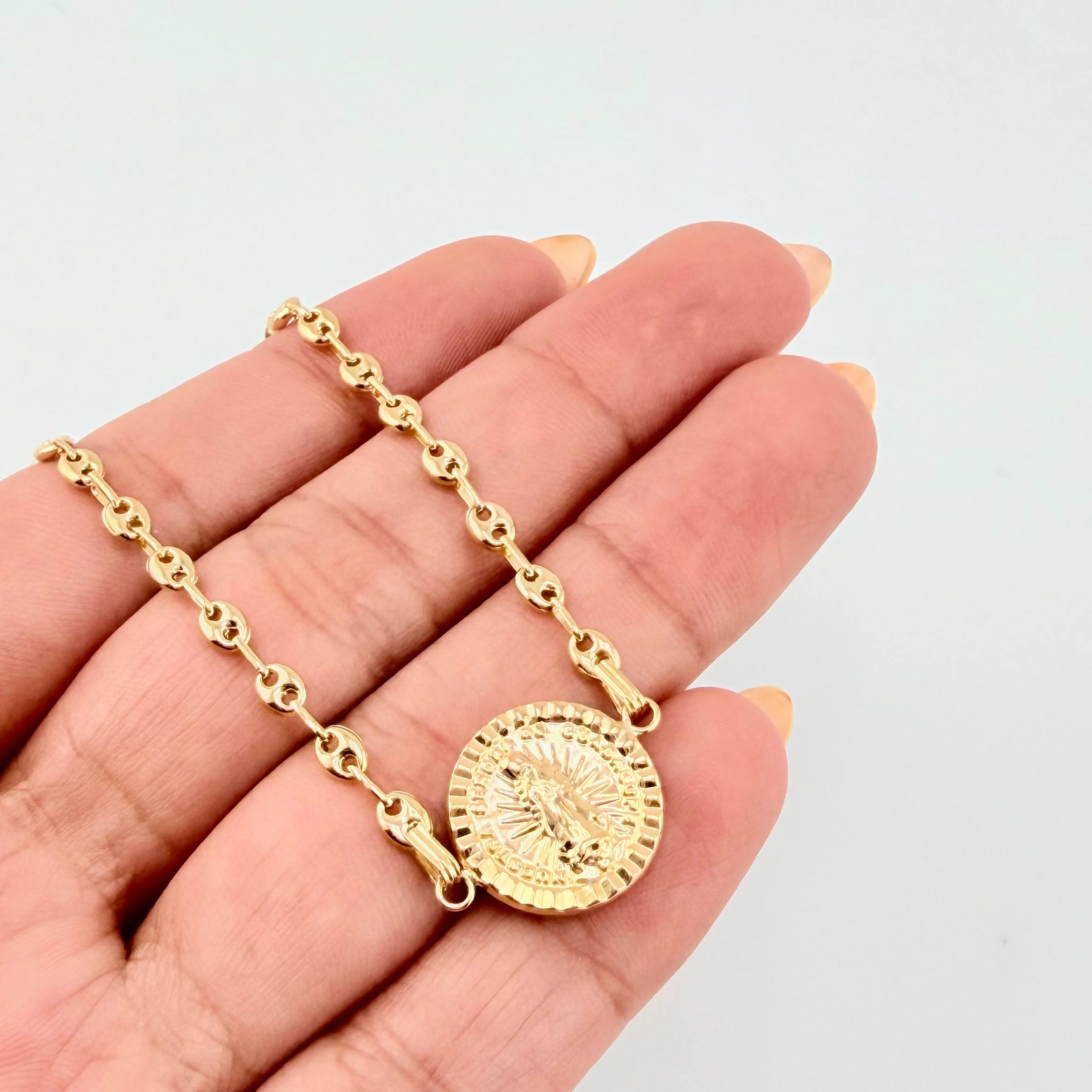 Pulso GC Herraje Virgen De Guadalupe 3.1gr / 7 in / 3.2mm Oro Amarillo 18K *