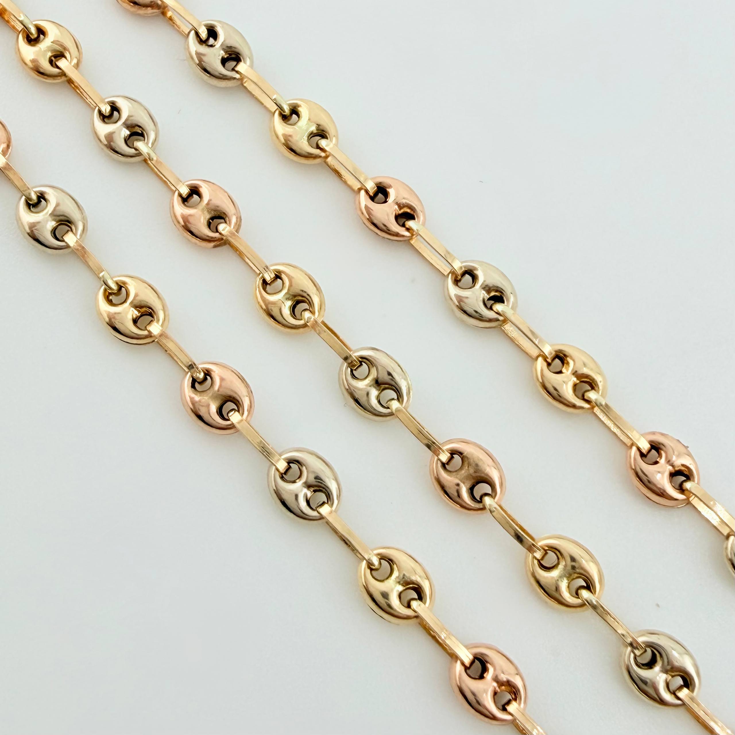 Cadena GC 6.9gr / 18 in / 3.4mm Tres Oros 18K