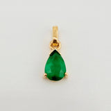 Dije Gota Esmeraldas 70pts 0.55gr / 1/2 in / Oro Amarillo 18K ©