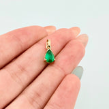 Dije Gota Esmeraldas 70pts 0.55gr / 1/2 in / Oro Amarillo 18K ©