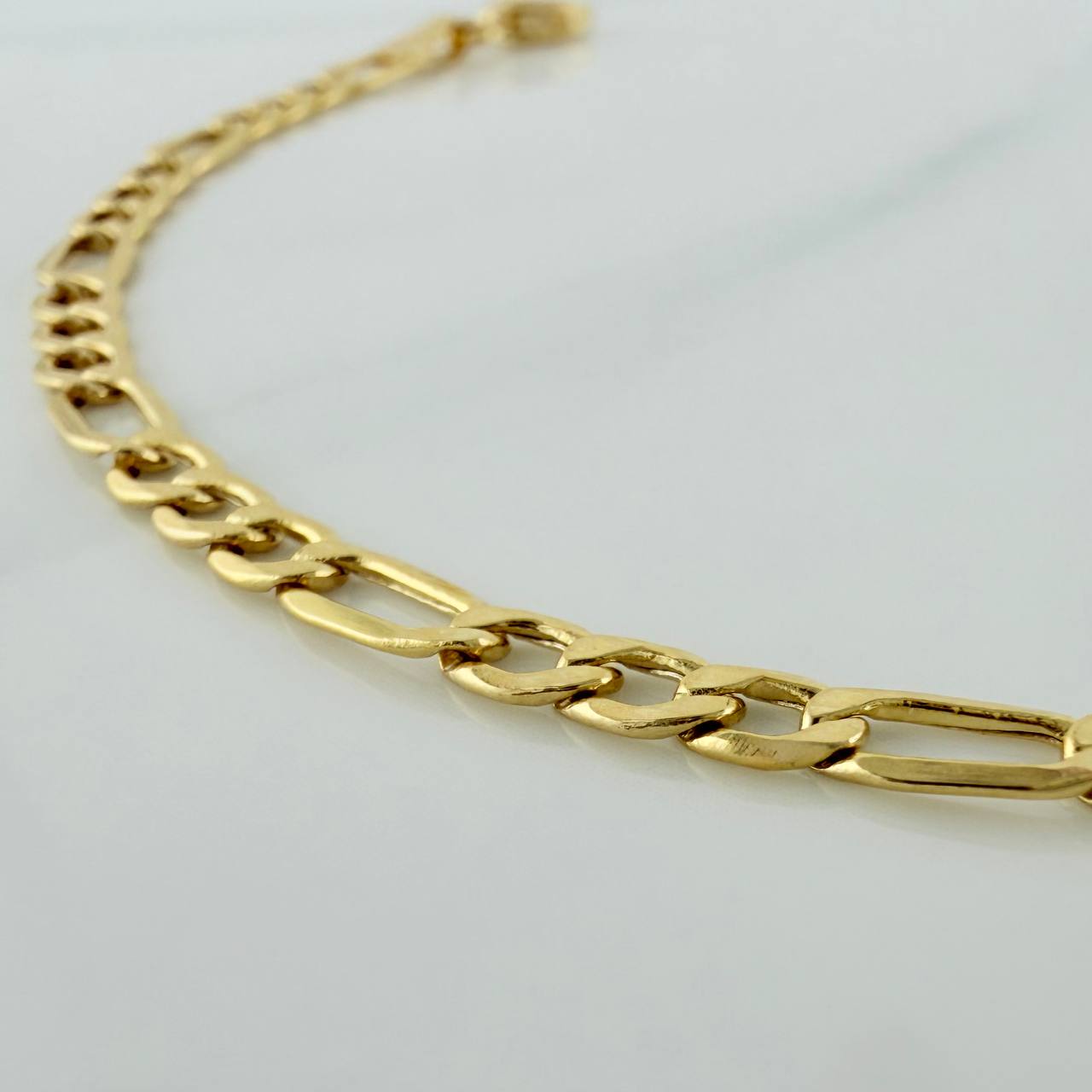 Figaro Bracelet 2.25 g / 7 1/2 in / 3.51 mm Yellow Gold 18K