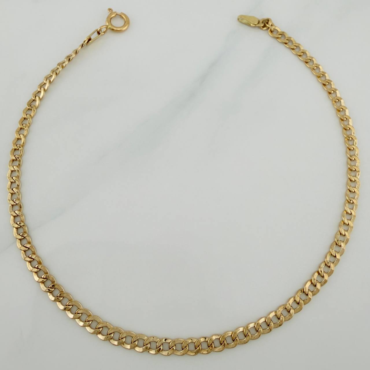 Cuban Links Anklet 2.15 g / 9 1/2 in / 3.52 mm 18K Yellow Gold
