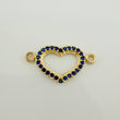 Charm Heart Silhouette 0.8 g / 3/4 in 18K Yellow Gold