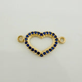 Charm Heart Silhouette 0.8 g / 3/4 in 18K Yellow Gold