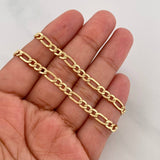 Cadena Figaro 7.75g / 24 in / 4.4mm Oro Amarillo 18K