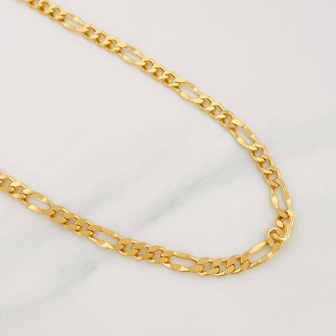 Cadena Figaro 8.25g / 20 in / 3.95mm Oro Amarillo 18K