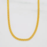 Cadena Cubana Tibetana 5.5g / 24 in / 2.71mm Oro Amarillo 18K