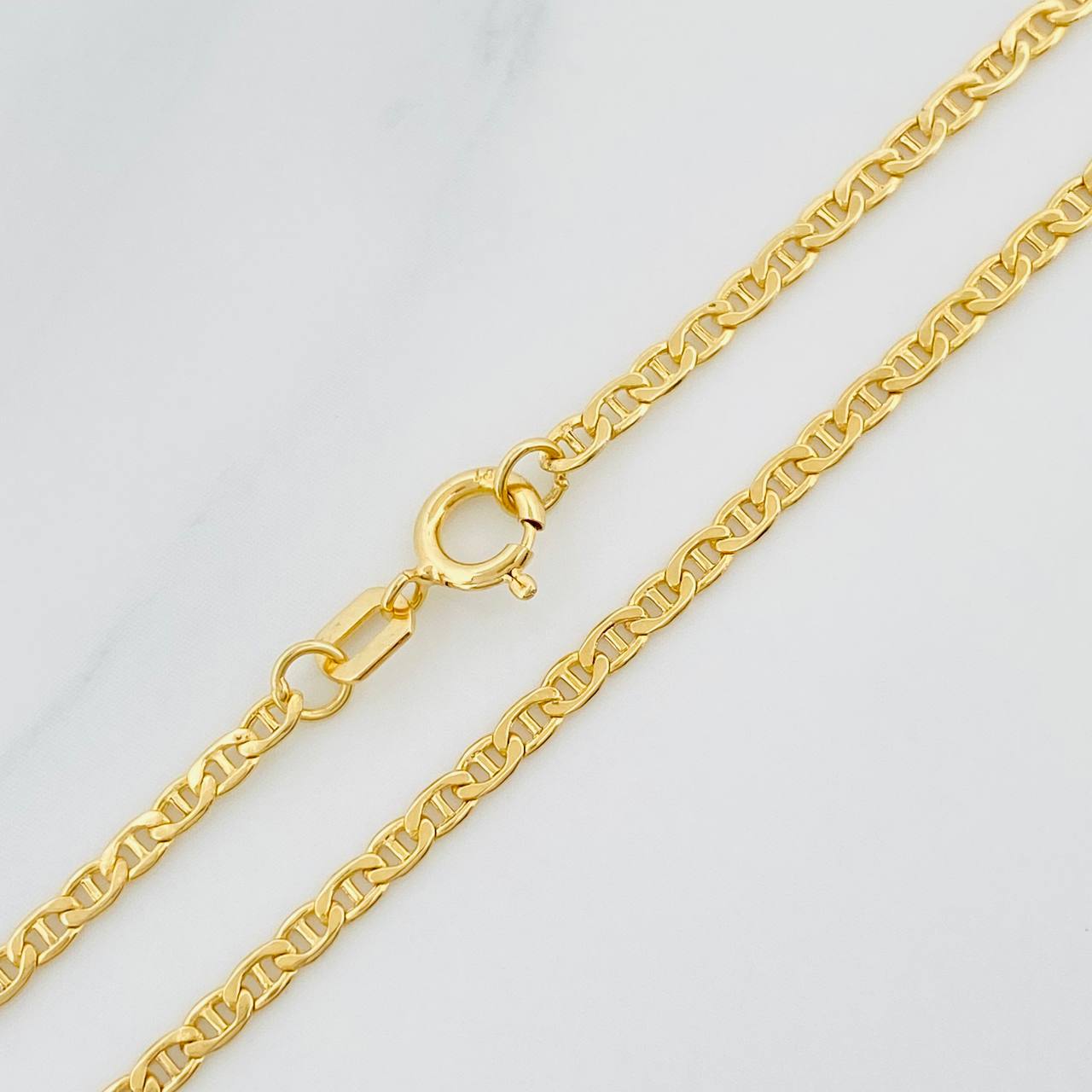 Flat Mariner Chain 2.3g / 24 in / 1.87mm Yellow Gold 18K