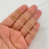 Flat Mariner Chain 2.3g / 24 in / 1.87mm Yellow Gold 18K