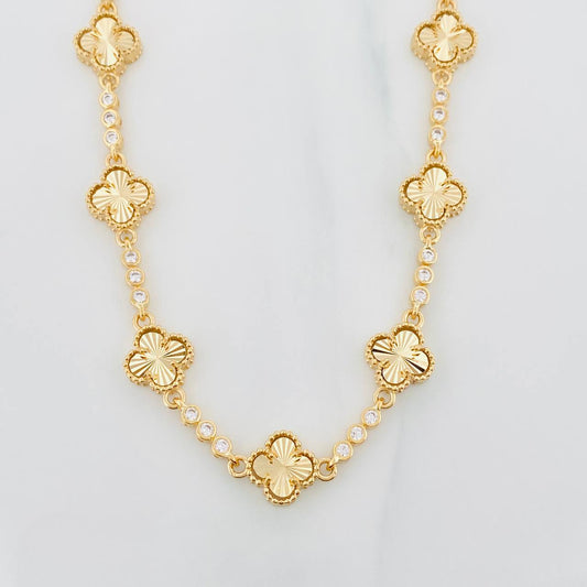 Cadena Halo Trebol Diamantado 28.2g / 20 in / 9.36mm Oro Amarillo 18K