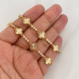 Halo Clover Diamond Cut Chain 28.2g / 20 in / 9.36mm 18K Yellow Gold