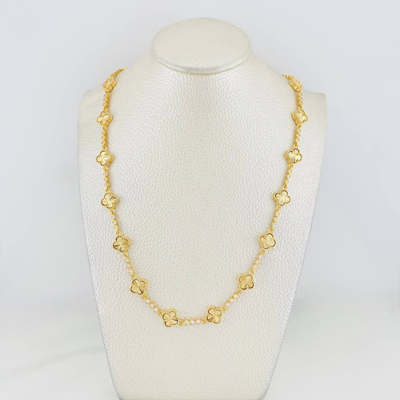 Halo Clover Diamond Cut Chain 28.2g / 20 in / 9.36mm 18K Yellow Gold