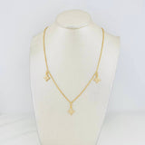 Classic Link Chain Flower 4.35g / 16 in / 1.4mm Yellow Gold 18K