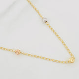 Cadena Espiga 3.15g / 16 in / 1.6mm Tres Oros 18K