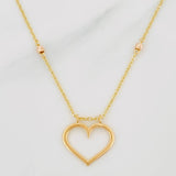 Cadena Aro Seguido Corazon 4.1g / 18 in / 1.32mm Tres Oros 18K