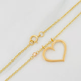 Cadena Aro Seguido Corazon 4.1g / 18 in / 1.32mm Tres Oros 18K