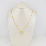 Cadena Aro Seguido Corazon 4.1g / 18 in / 1.32mm Tres Oros 18K