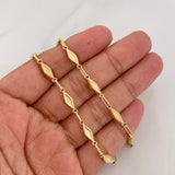 Cadena Rustica Rombos 8.2g / 18 in / 4.16mm Oro Amarillo 18K