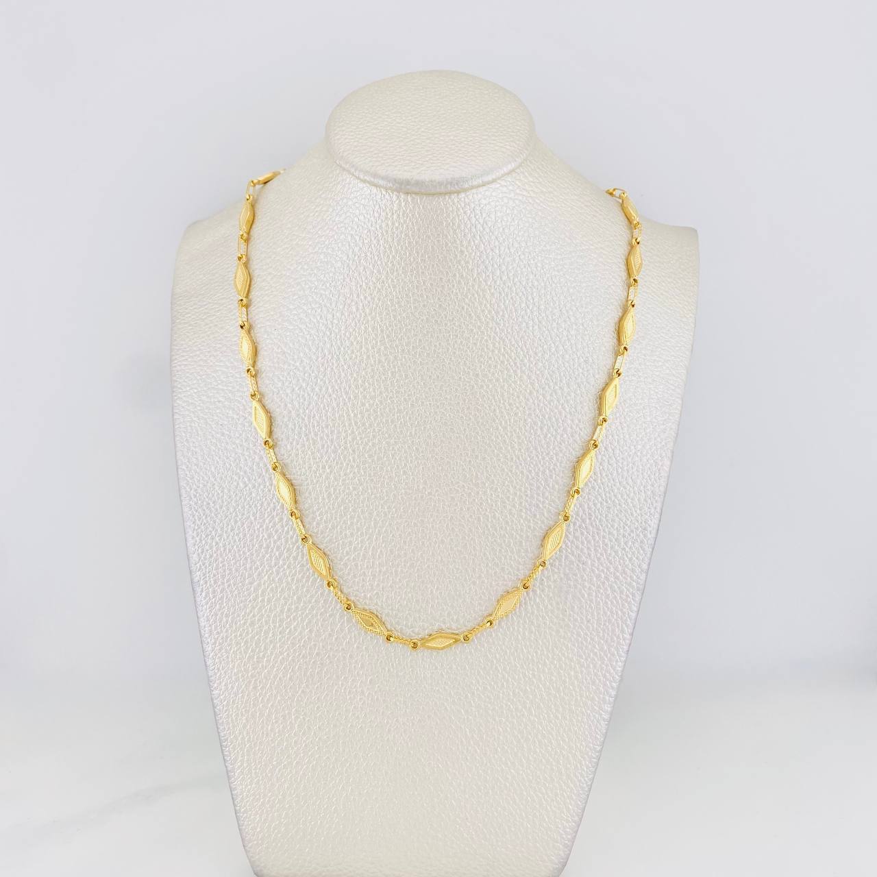 Cadena Rustica Rombos 8.2g / 18 in / 4.16mm Oro Amarillo 18K