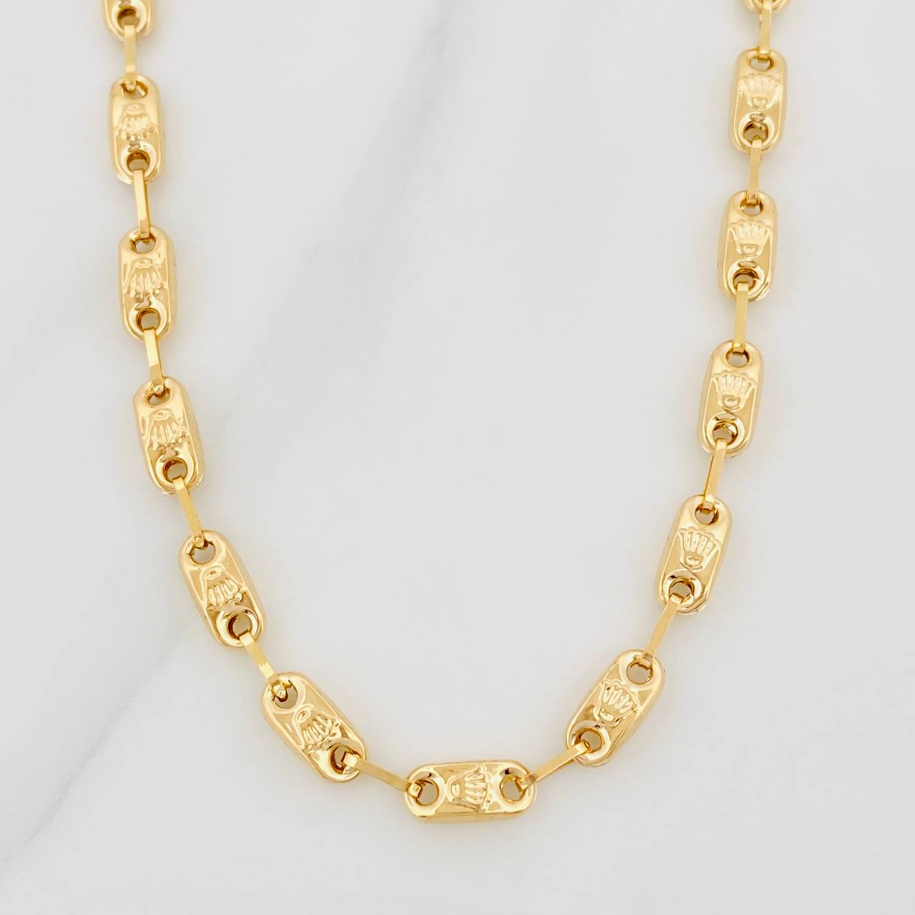 Cadena Rustica Corona 11.15g / 24 in / 4.47mm Oro Amarillo 18K