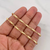 Cadena Rustica Cilindro 7.5g / 20 in / 3.17mm Oro Amarillo 18K