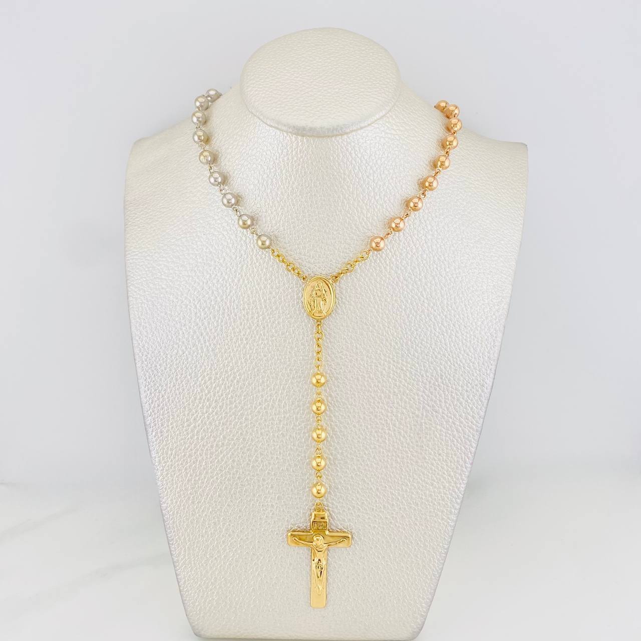 Rosario Virgen Milagrosa 24g / 24 in / 5mm Tres Oros 18K