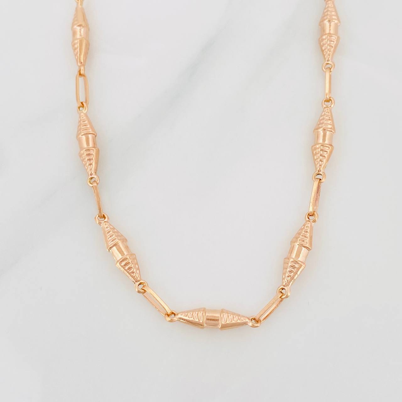 Rustic Dubai Chain 6.9g / 18 in / 3.15mm Rose Gold 18K