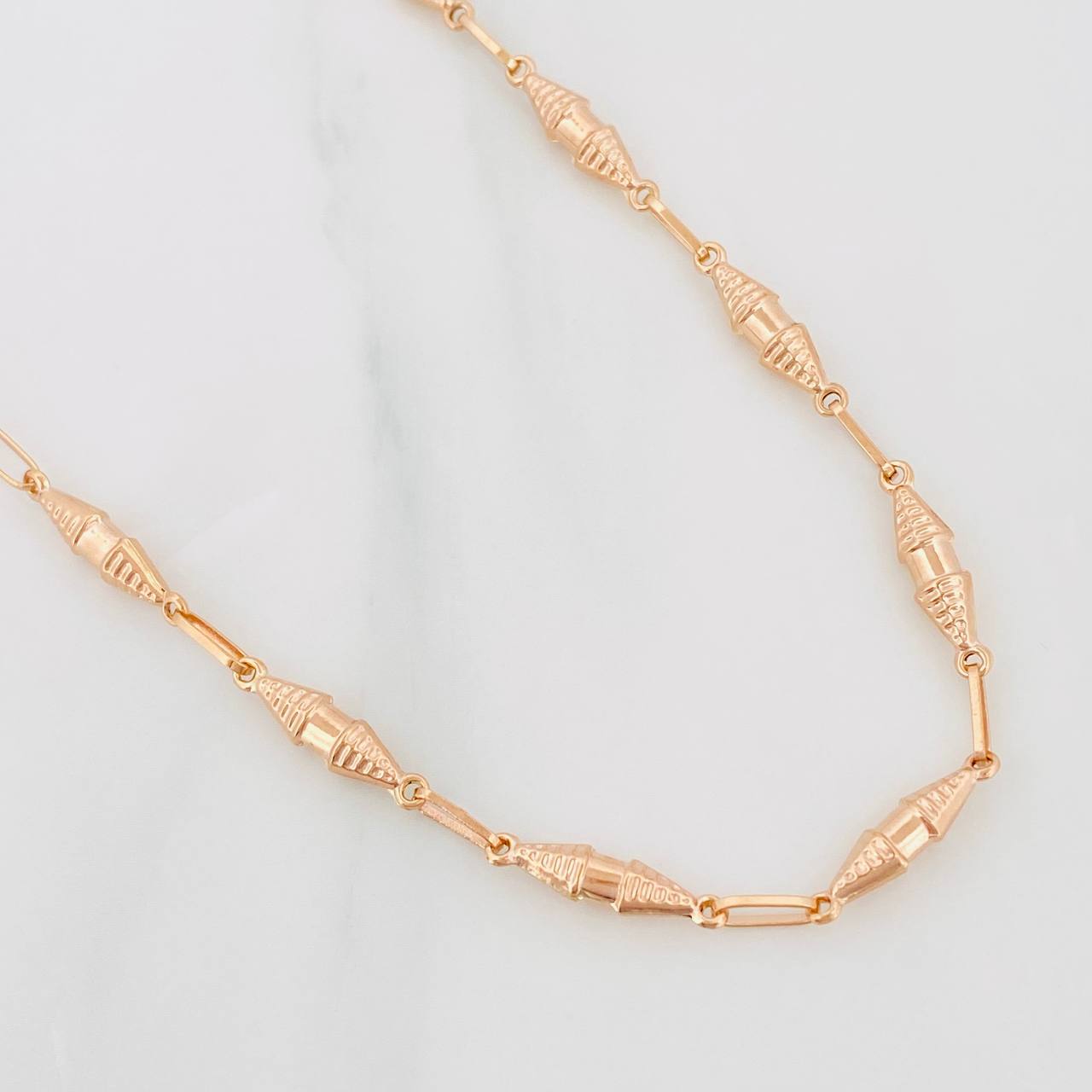 Rustic Dubai Chain 6.9g / 18 in / 3.15mm Rose Gold 18K