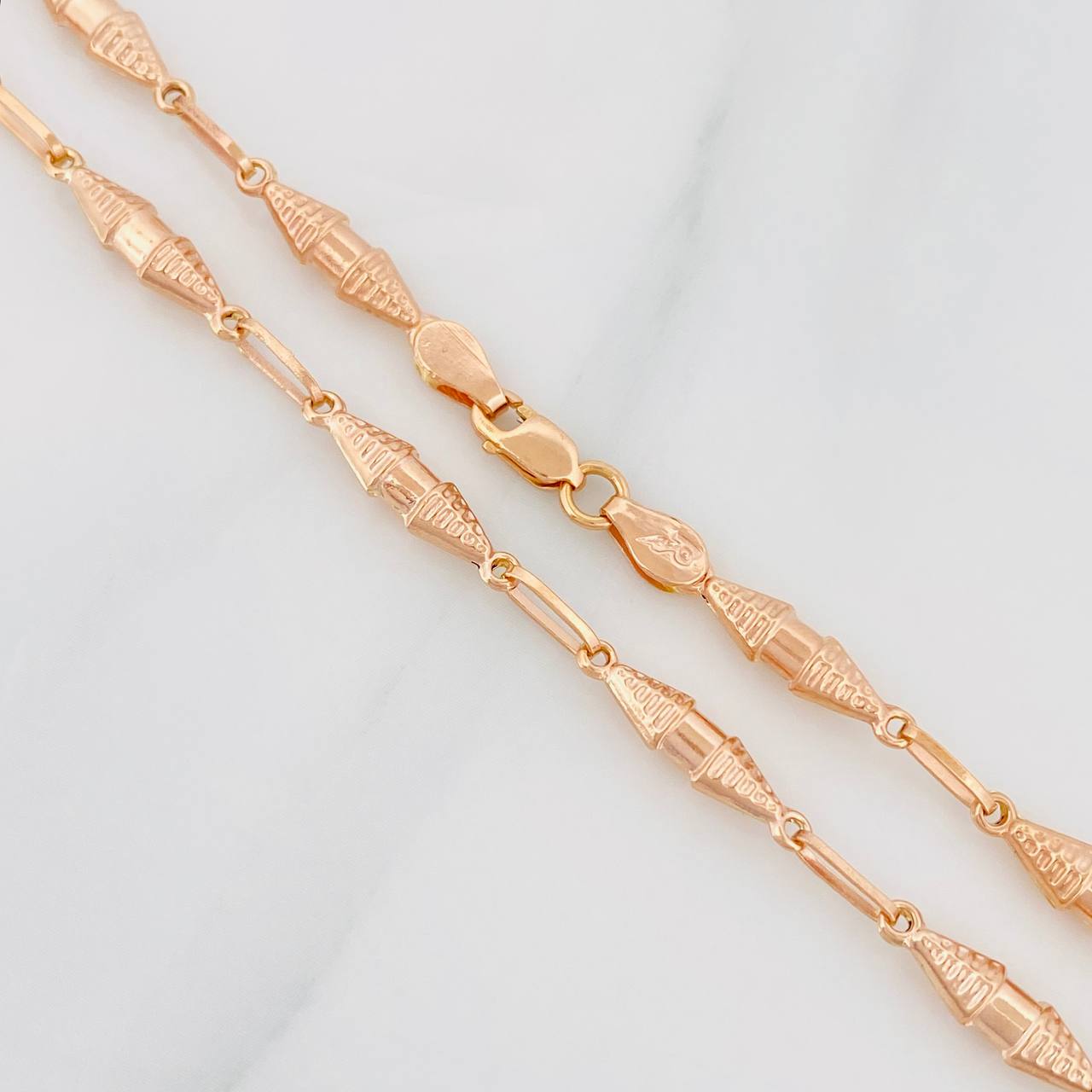 Rustic Dubai Chain 6.9g / 18 in / 3.15mm Rose Gold 18K