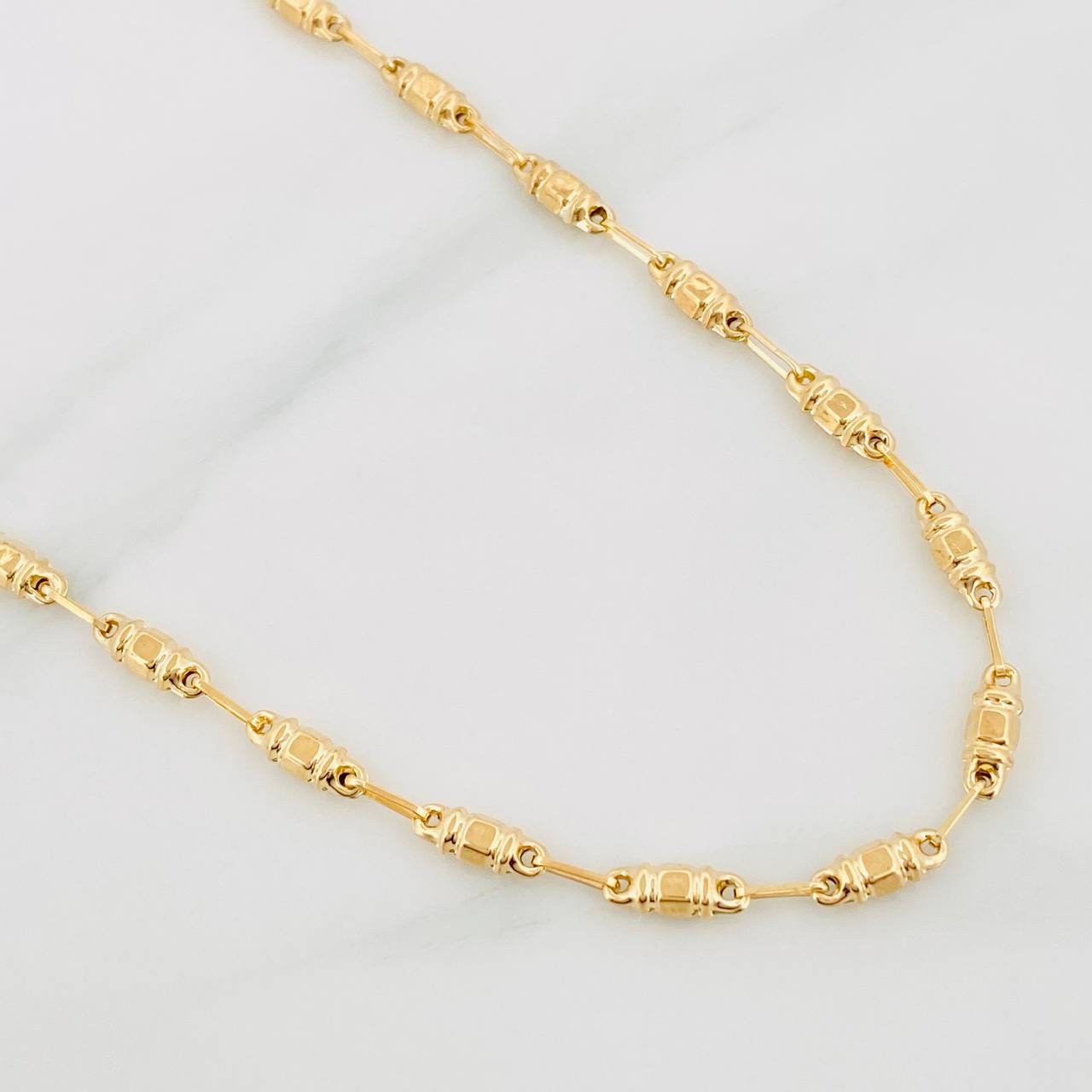 Cadena Rustica Barril 8.55g / 24 in / 3.33mm Oro Amarillo 18K