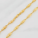 Rustic Barrel Chain 8.35g / 24 in / 3.88mm Yellow Gold 18K