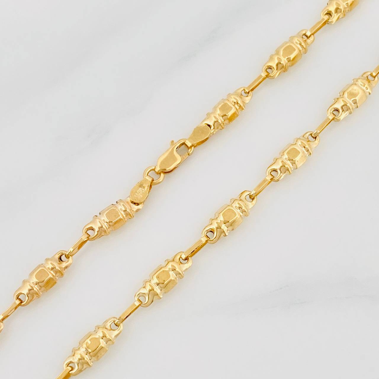 Cadena Rustica Barril 8.35g / 24 in / 3.02mm Oro Amarillo 18K