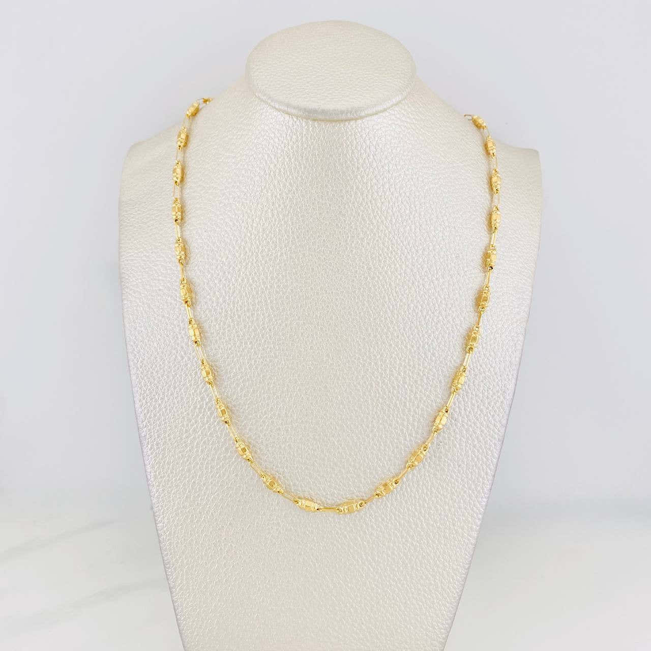 Rustic Barrel Chain 8.35g / 24 in / 3.88mm Yellow Gold 18K