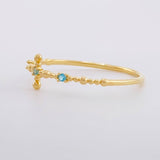 Anillo Cruz de Esferas 0.7g / T6 Oro Amarillo 18K