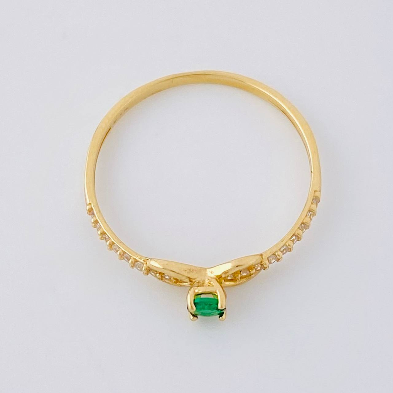 Anillo Solitario Moño 1.1g / T7 1/4 Oro Amarillo 18K