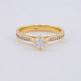 Solitaire Ring Four Claws 2.35g / T5 1/2 Yellow Gold 18K