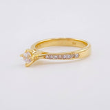Solitaire Ring Four Claws 2.35g / T5 1/2 Yellow Gold 18K