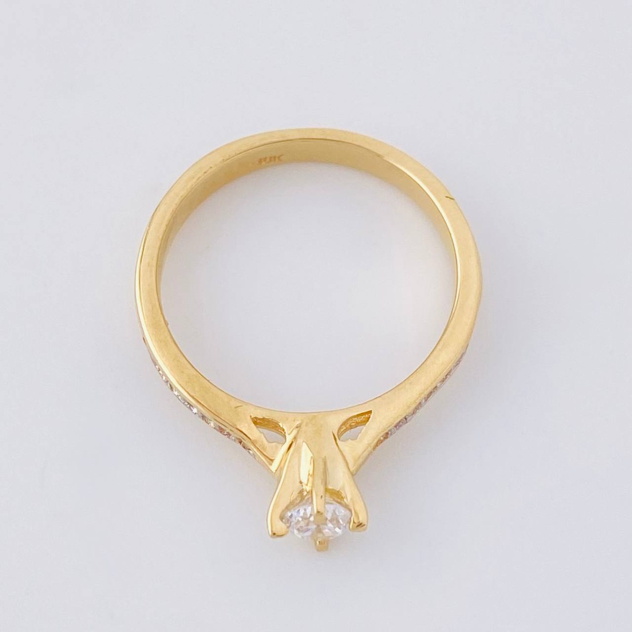 Solitaire Ring Four Claws 2.35g / T5 1/2 Yellow Gold 18K