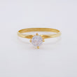 Embraced Solitaire Ring 1.65g / T7 3/4 Yellow Gold 18K