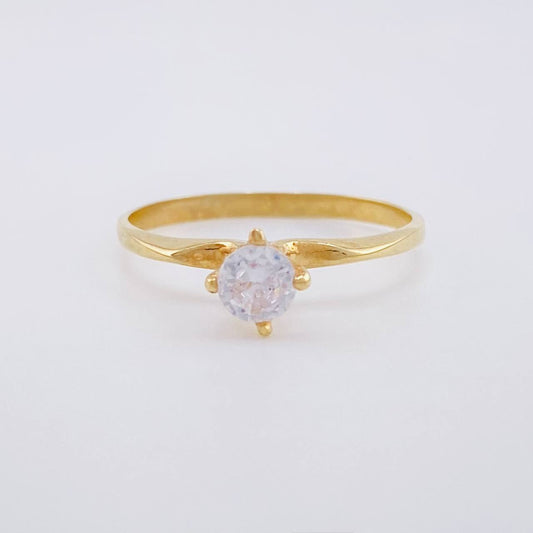 Embraced Solitaire Ring 1.65g / T7 3/4 Yellow Gold 18K