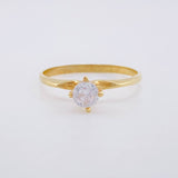 Embraced Solitaire Ring 1.65g / T7 3/4 Yellow Gold 18K