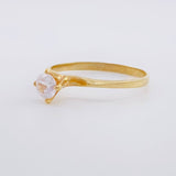 Embraced Solitaire Ring 1.65g / T7 3/4 Yellow Gold 18K